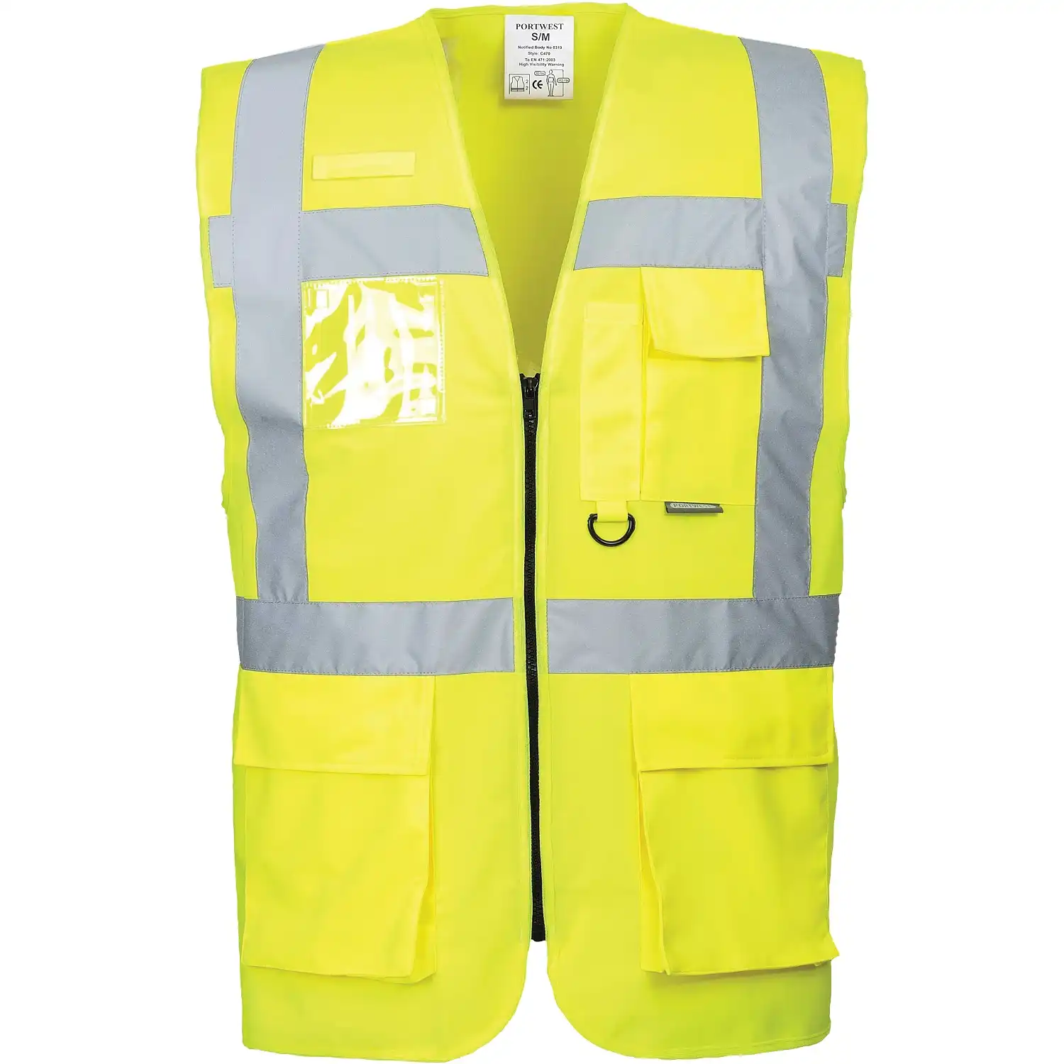 Warnweste Executive "BERLIN" Kl. 2 in gelb, L - Thumbnail 1