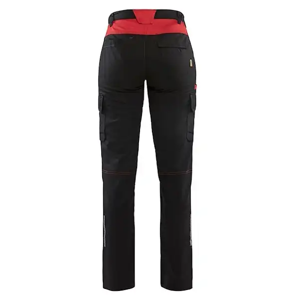 Damen Stretch Bundhose "7144" Industrie in schwarz/rot, C32 - Thumbnail 2