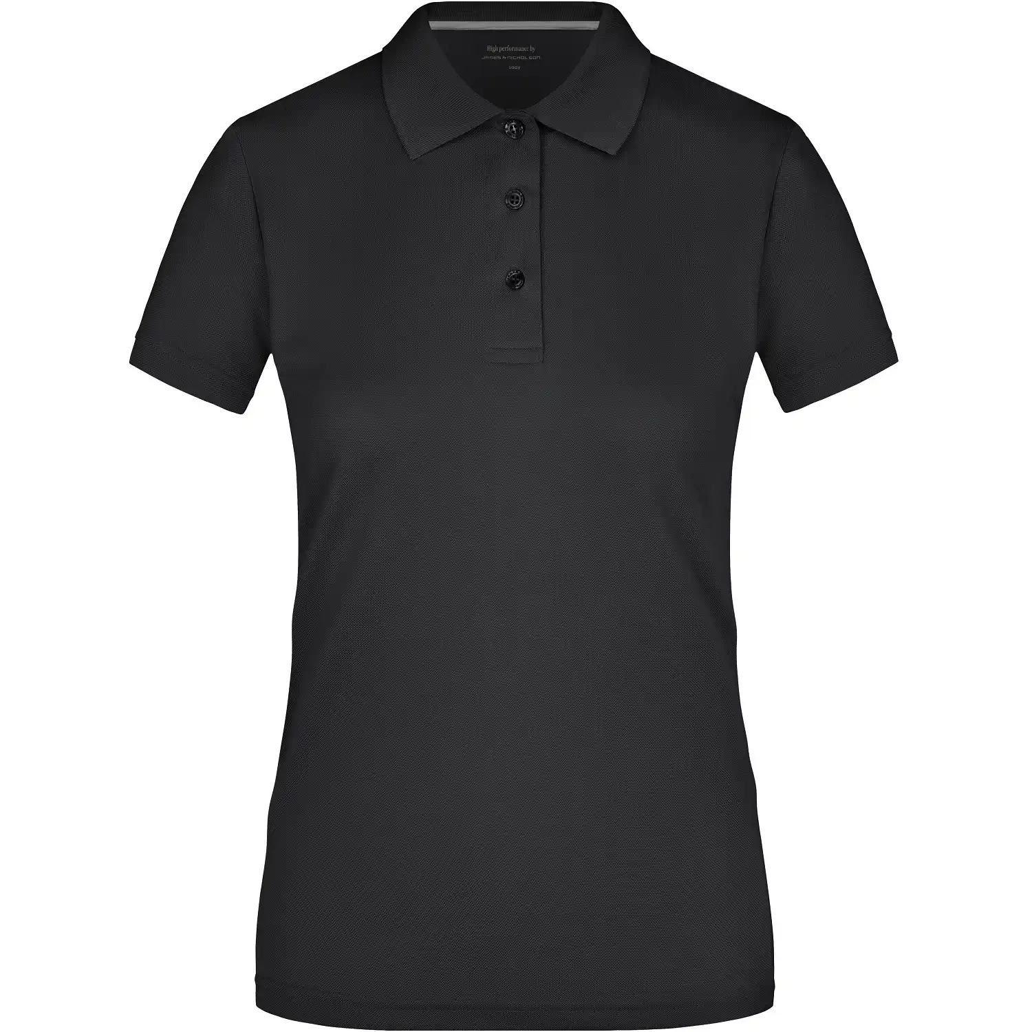 Damen Polo-Shirt High Performance "JN411" in black, S - Thumbnail 1