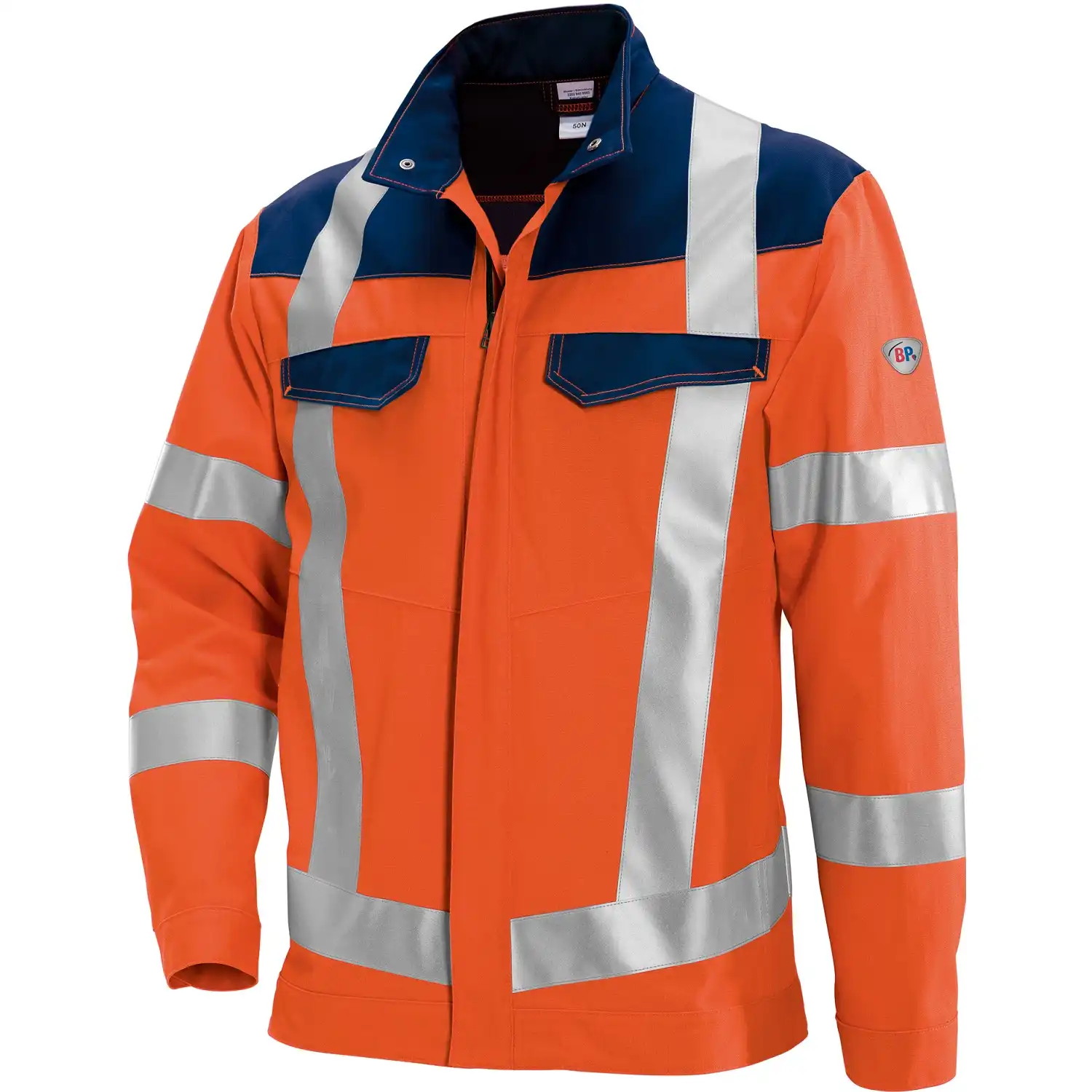 Warnschutz Bundjacke "2012-845" Hi-Vis Comfort in warnorange/dunkelblau, 44/46 - Thumbnail 1