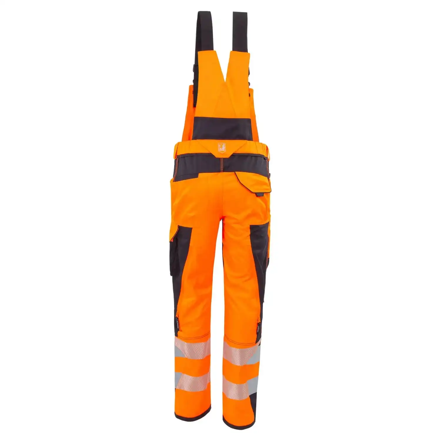 Arbeitslatzhose "Grizzlyskin Warnschutz" in orange/schwarz, N74 - Thumbnail 2