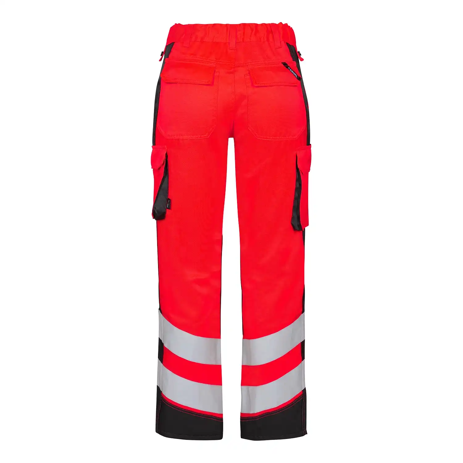 Damen Warnschutz Bundhose "2543-319" Safety Kl. 2 in rot/schwarz, 48 - Thumbnail 2