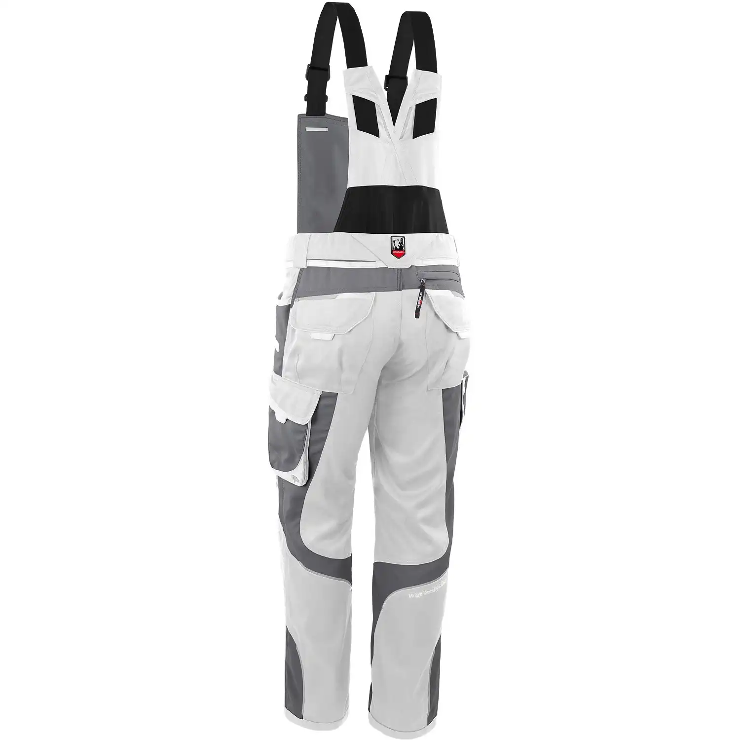 Latzhose "IRON" in weiß/grau, S54 (kurz) - Thumbnail 2