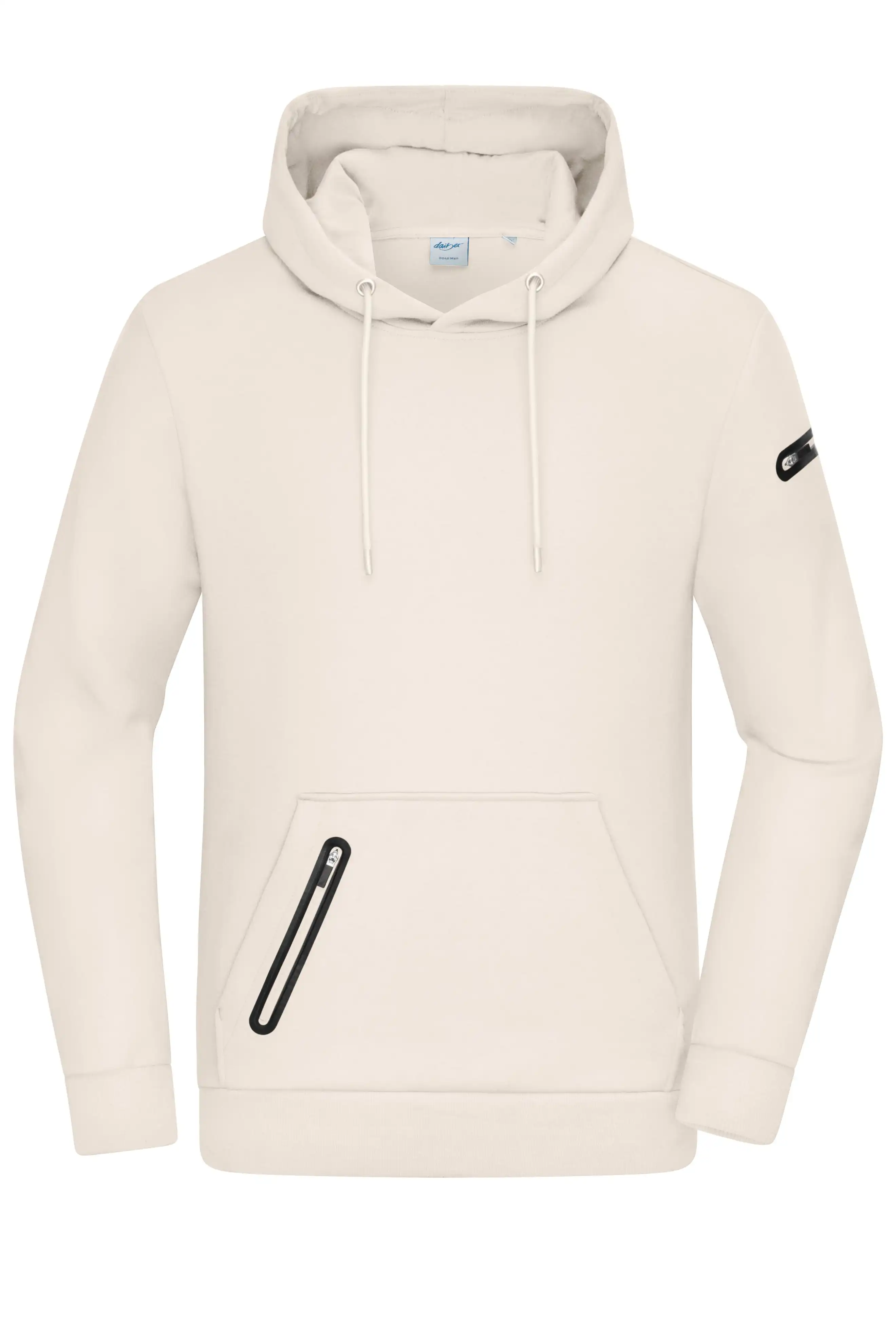 Herren Kapuzen-Sweatshirt "INTERLOCK" 8046 in sand, M - Thumbnail 1