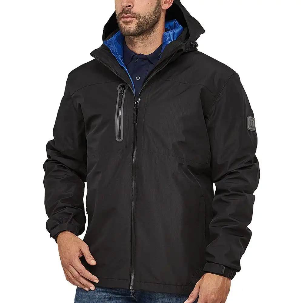 Funktionsjacke 3in1 "PERFORMER" in schwarz/blau, L - Thumbnail 1