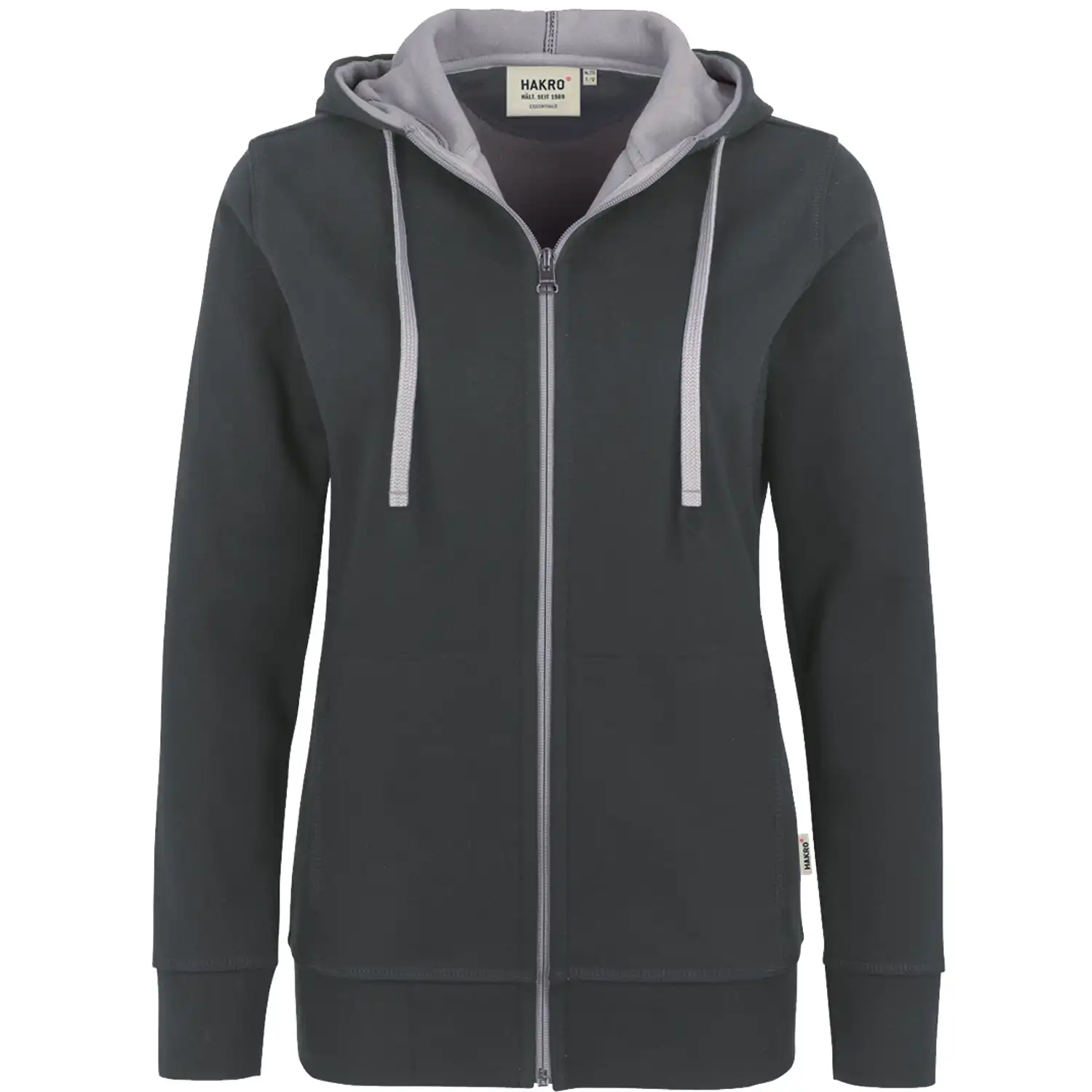 Damen-Kapuzen-Jacke Bonded 255 in anthrazit, L - Bild 1