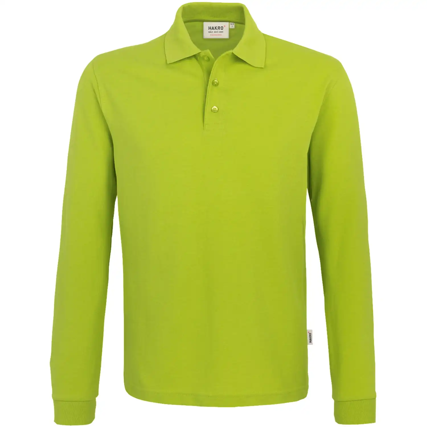 Longsleeve-Poloshirt "PERFORMANCE" 815 in kiwi, M - Bild 1
