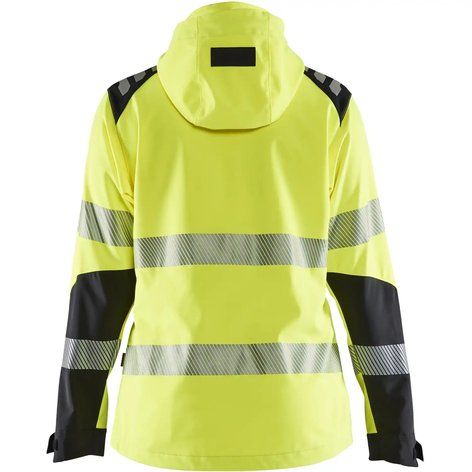 Damen Warnschutz Softshelljacke "4791" in gelb/schwarz, 3XL - Thumbnail 2