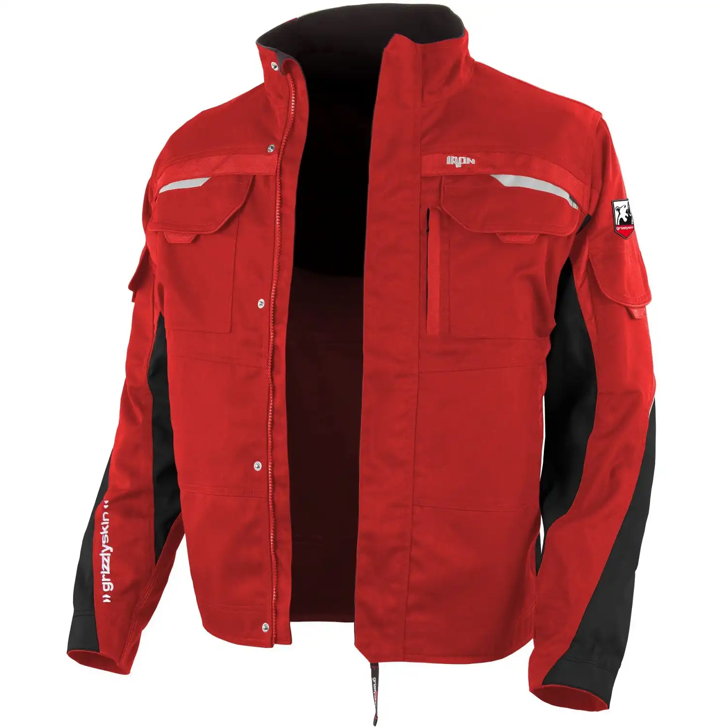 Bundjacke "IRON" in rot/schwarz, L - Thumbnail 1