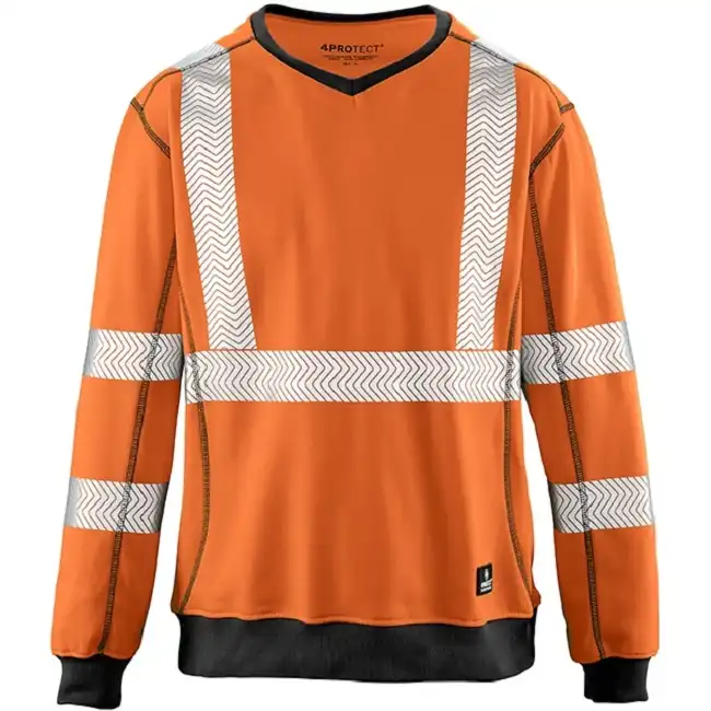 Warnschutz Sweatshirt "COLUMBUS" in Orange, 4XL - Thumbnail 1
