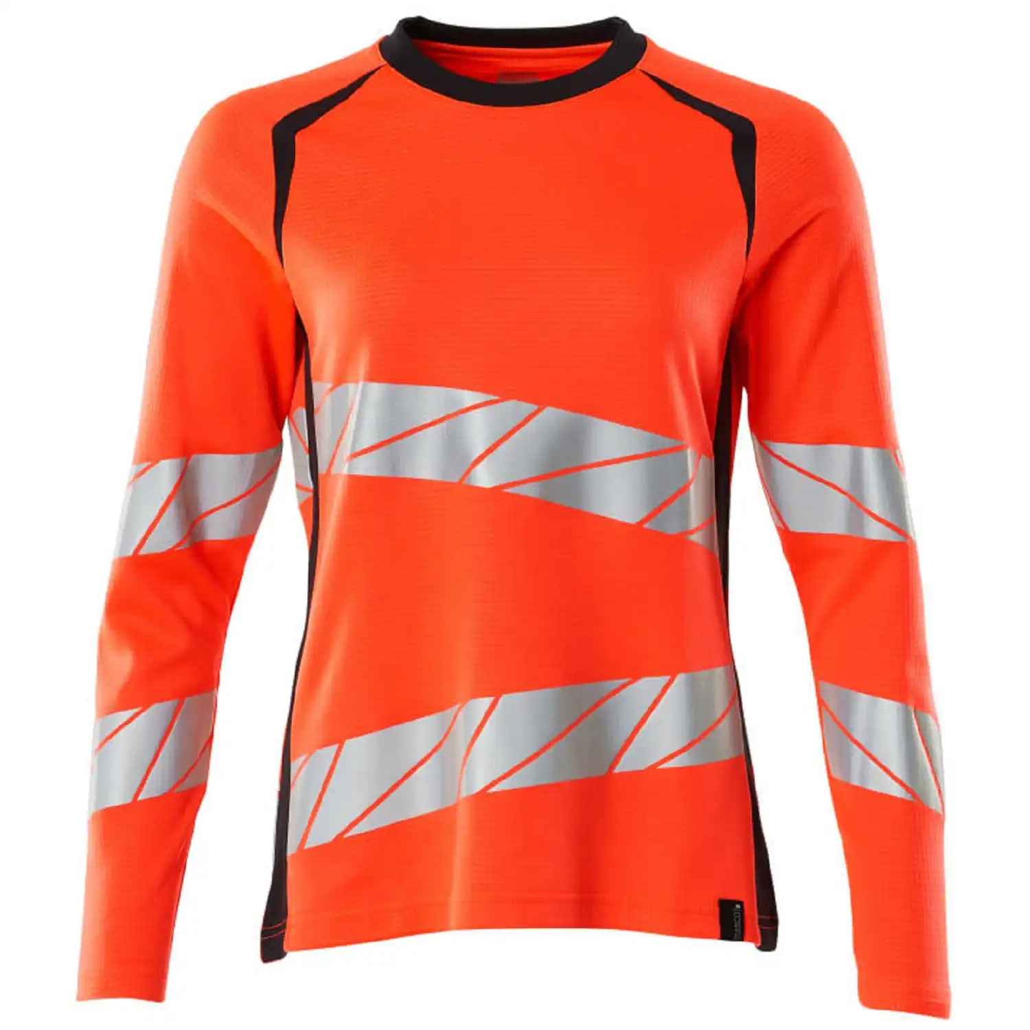 Damen Warnschutz Langarmshirt "ACCELERATE SAFE" UV-Schutz in rot/schwarzblau, S - Thumbnail 1