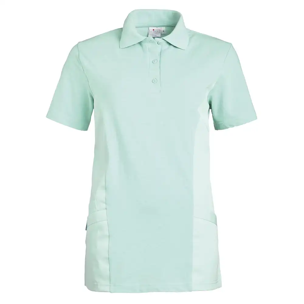 Damen-Poloshirt Halbarm "08/2546" in mint, L - Bild 1