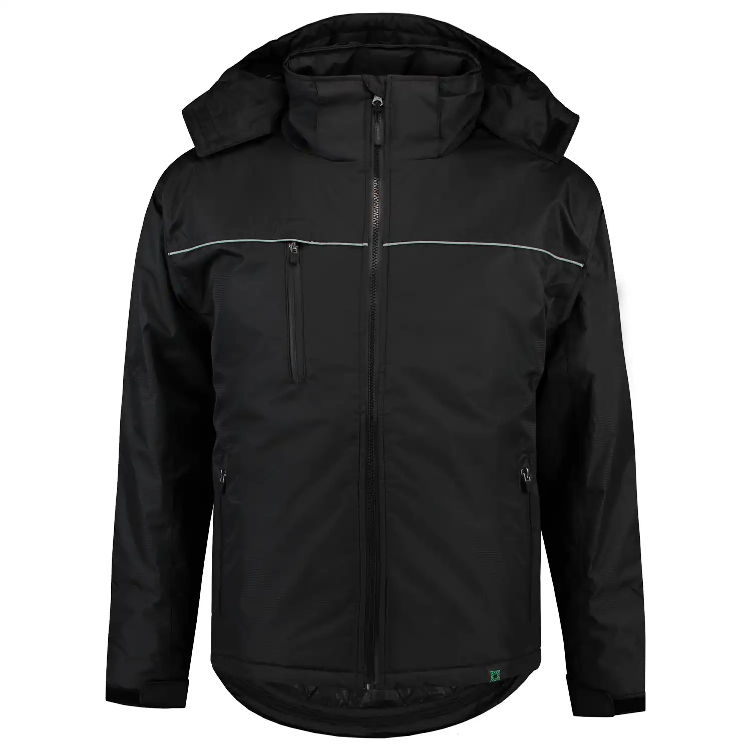 Regenparka Rewear "402702" Midi Workwear in black, 3XL - Thumbnail 1