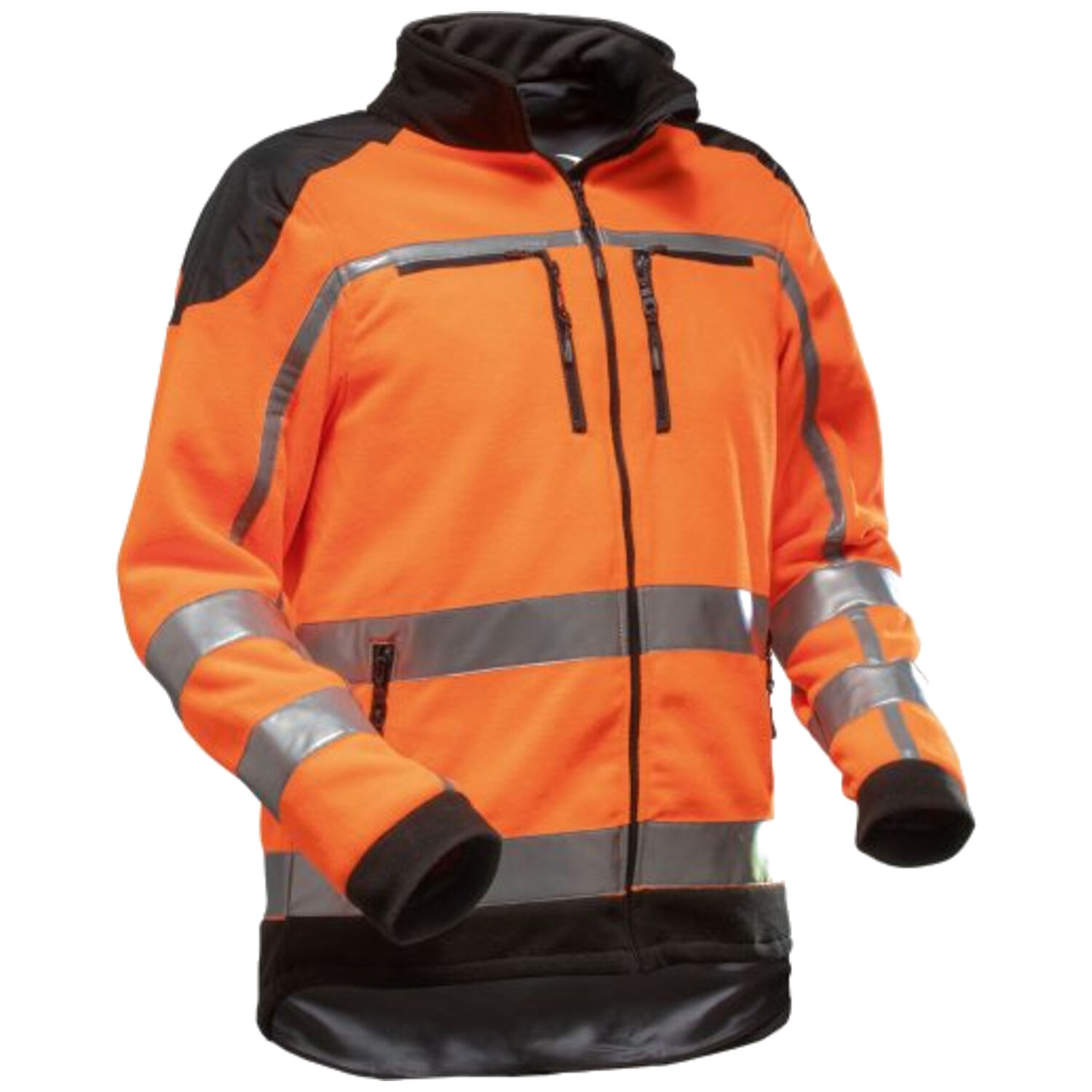 Warnschutz Fleecejacke "JOBBY" in leuchtorange, XS - Bild 1