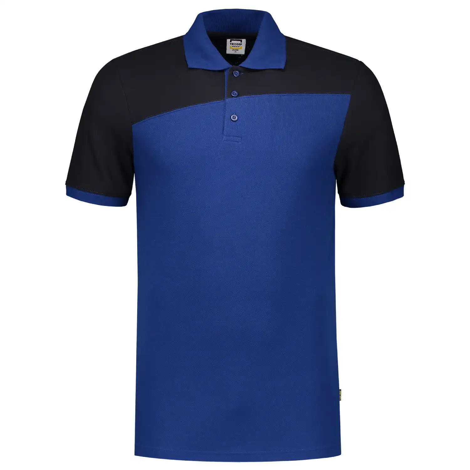Polo-Shirt Bicolor "202006" Workwear in royal blue/navy, M - Thumbnail 1