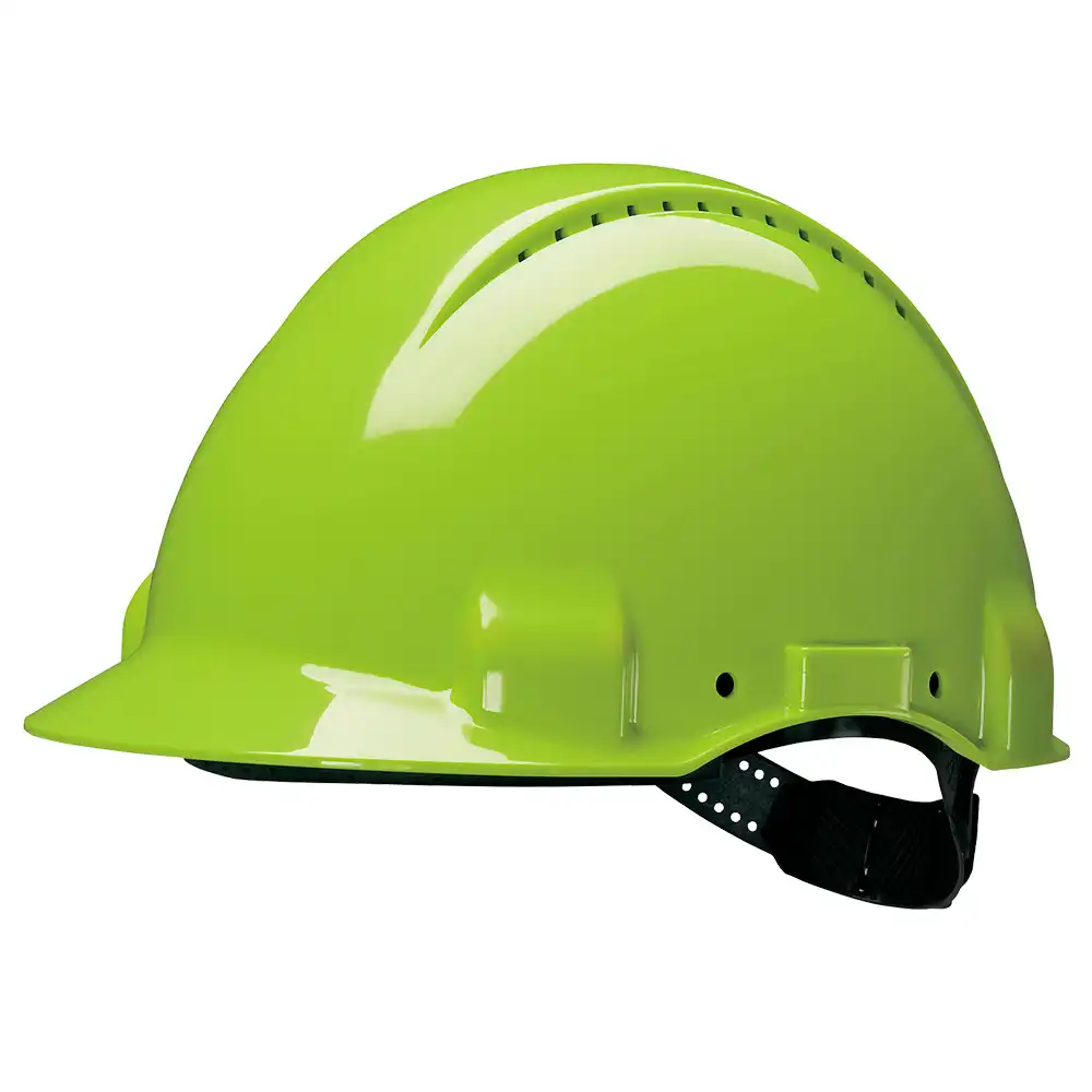 Schutzhelm G3000 m. Uvicator ABS mit Schweißband in lime green - Thumbnail 1