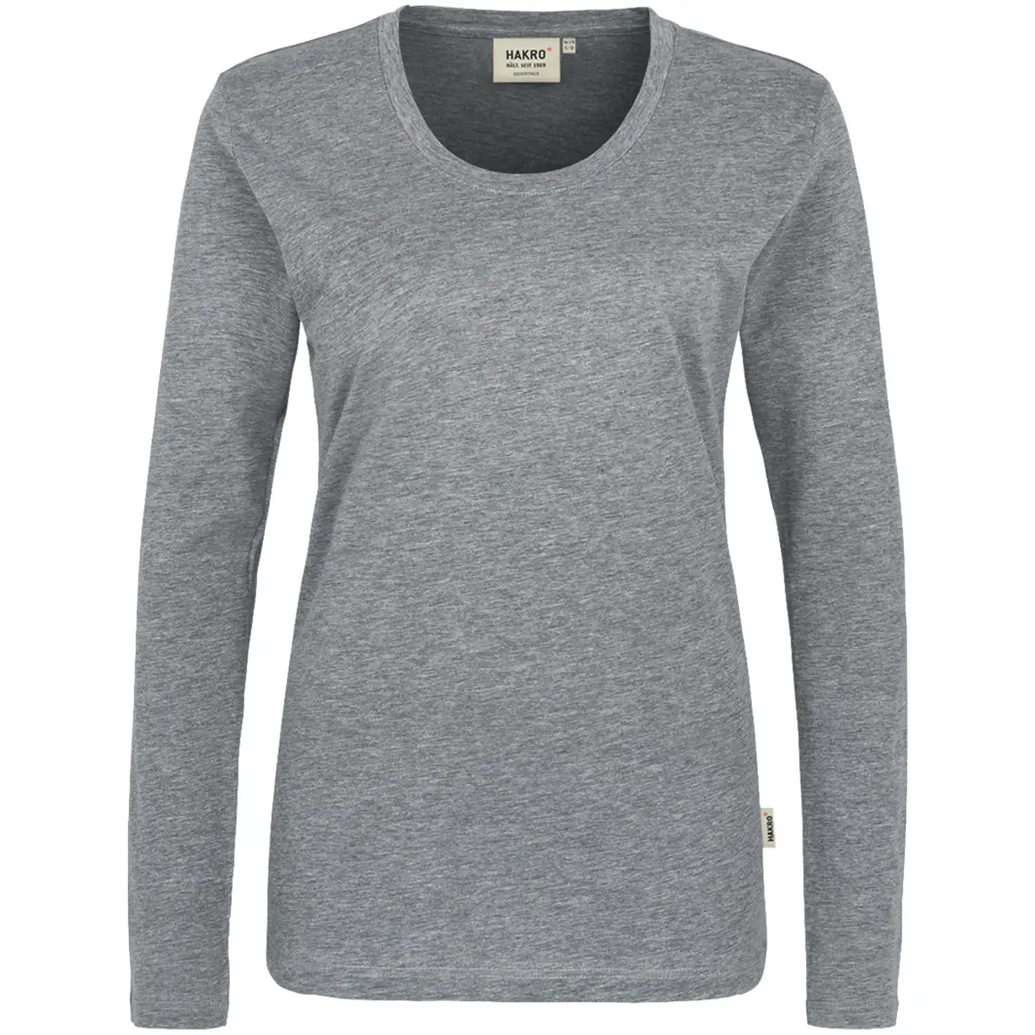 Damen Longsleeve "CLASSIC" 178 in grau-meliert, L - Thumbnail 1
