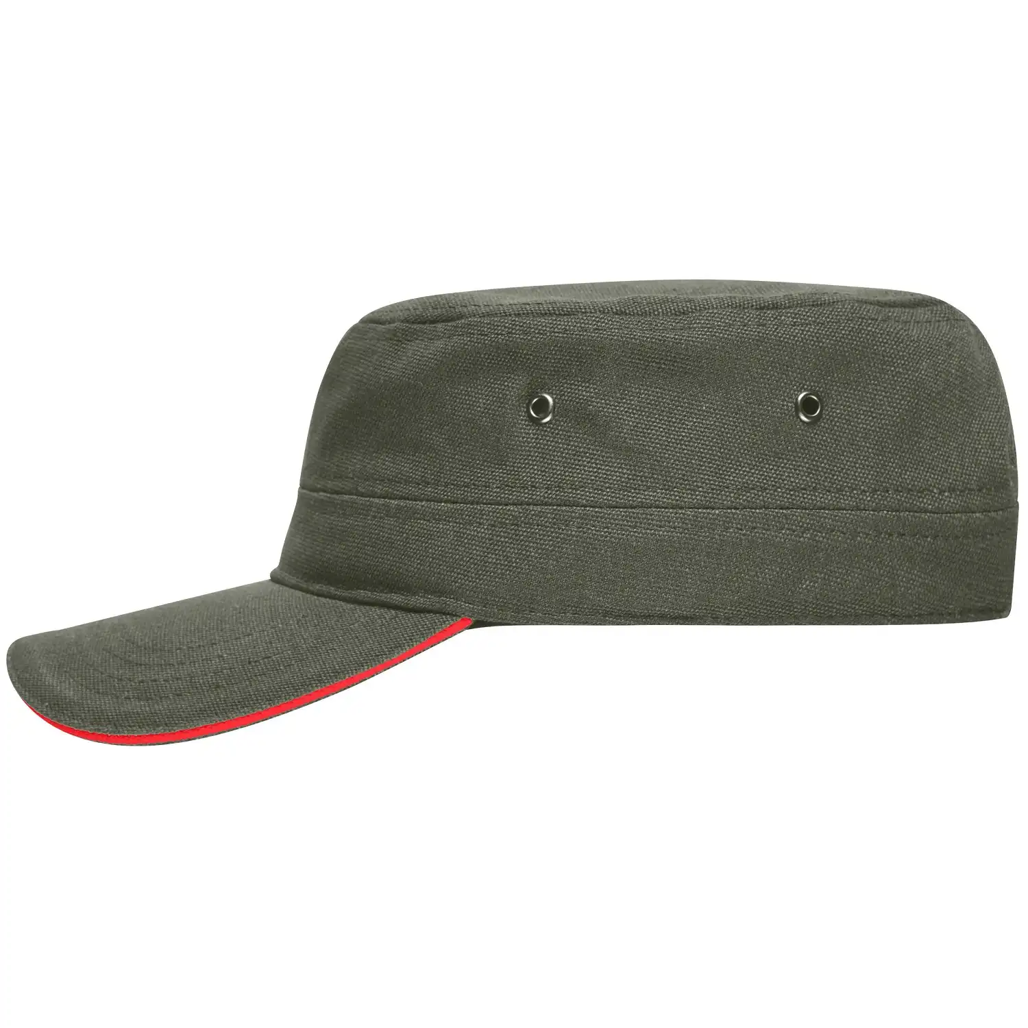 Basecap "MB6555" Military-Sandwich-Cap in olive/red - Bild 1