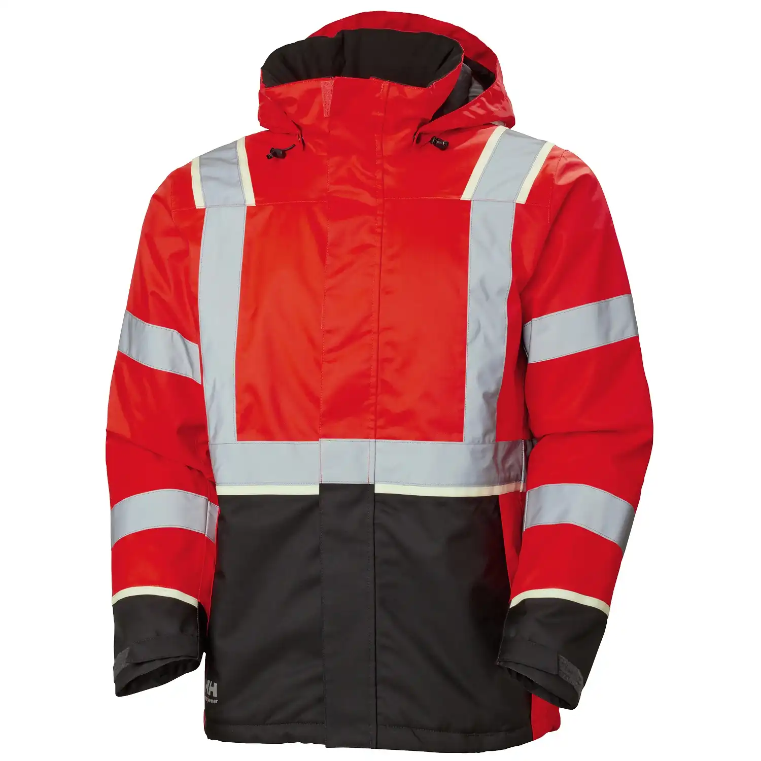 Warnschutz Winterjacke "UC-ME" Nachtleuchtend in rot/schwarz, XS - Thumbnail 1