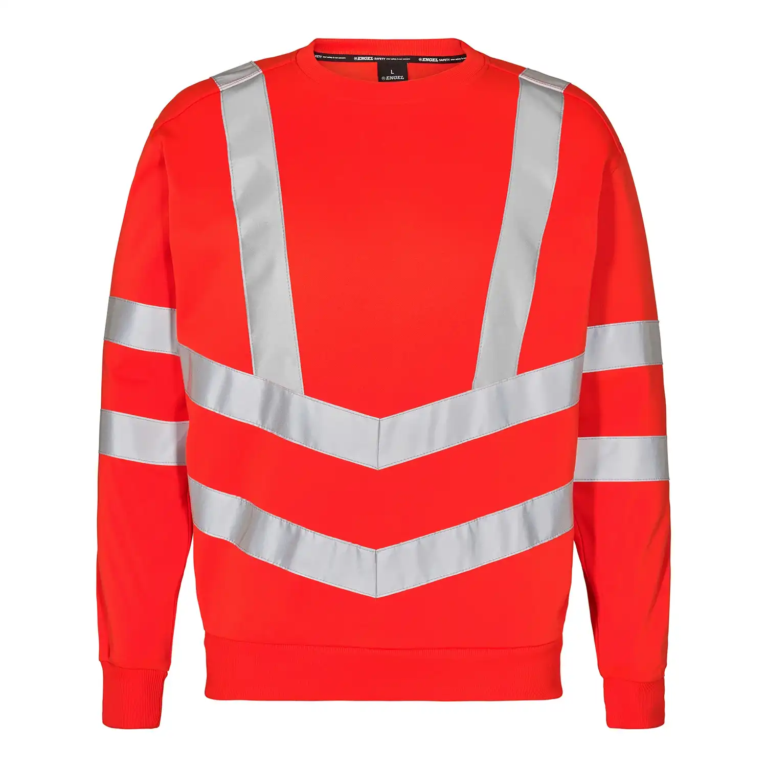 Warnschutz Sweatshirt "8021-241" Safety Kl. 3 in 5XL, Rot - Thumbnail 1