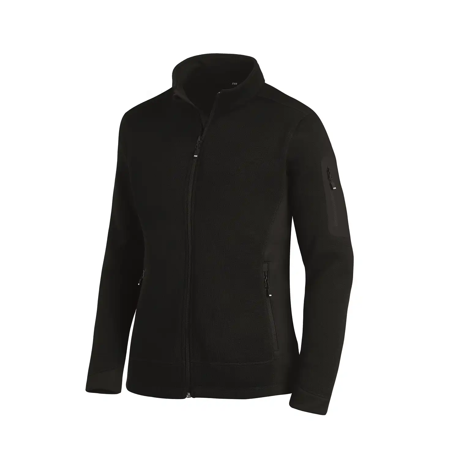 Damen Strick Fleecejacke "MARIEKE" in schwarz, M - Thumbnail 1
