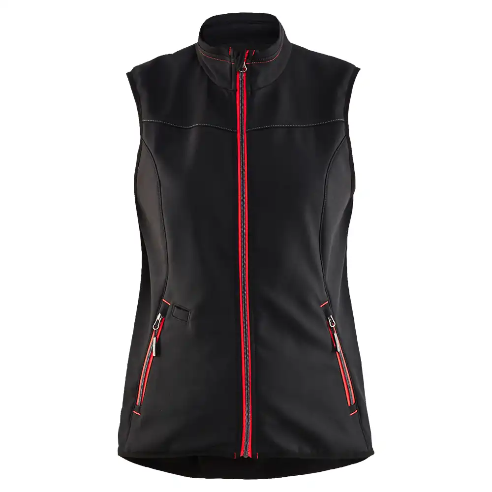 Damen Softshellweste "3851" in schwarz/rot, 3XL - Thumbnail 1