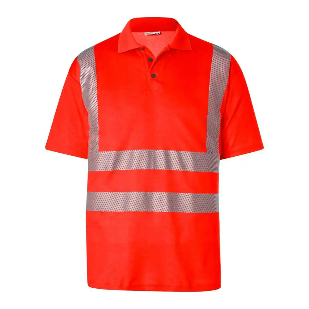 Warnschutz Poloshirt 180g/m² "REFLECTIQ" UV-Schutz in warnrot, XS - Bild 1