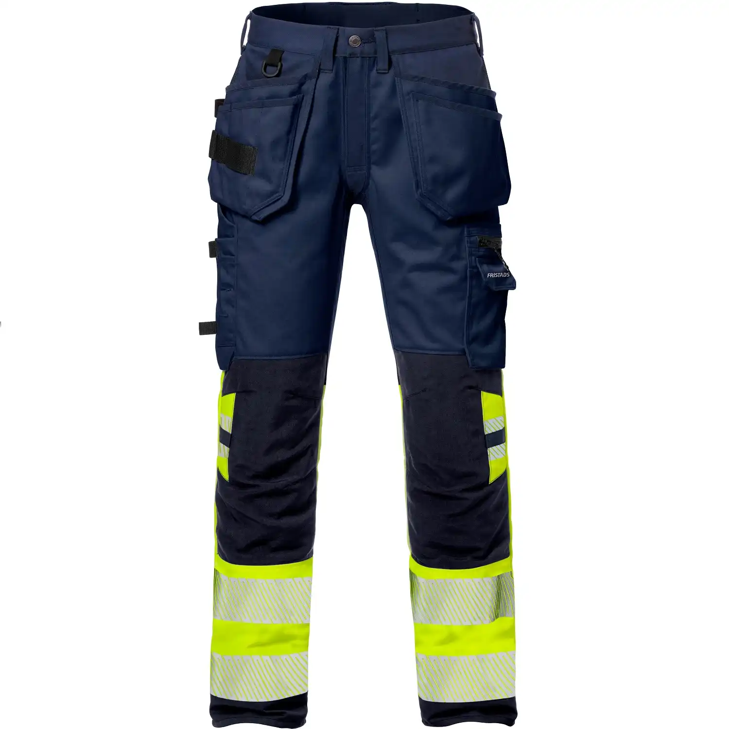 Warnschutz Stretch Handwerkerhose "2706 PLU" Stiby Kl. 1 in gelb/marine, C44 - Thumbnail 1