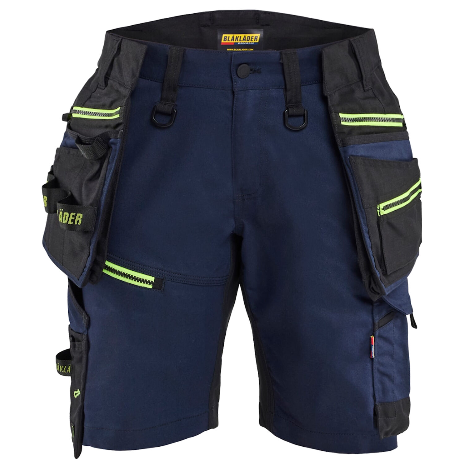 Damen Arbeitsshorts STRIKER "7175" in dunkelmarine/gelb, C44 - Thumbnail 1