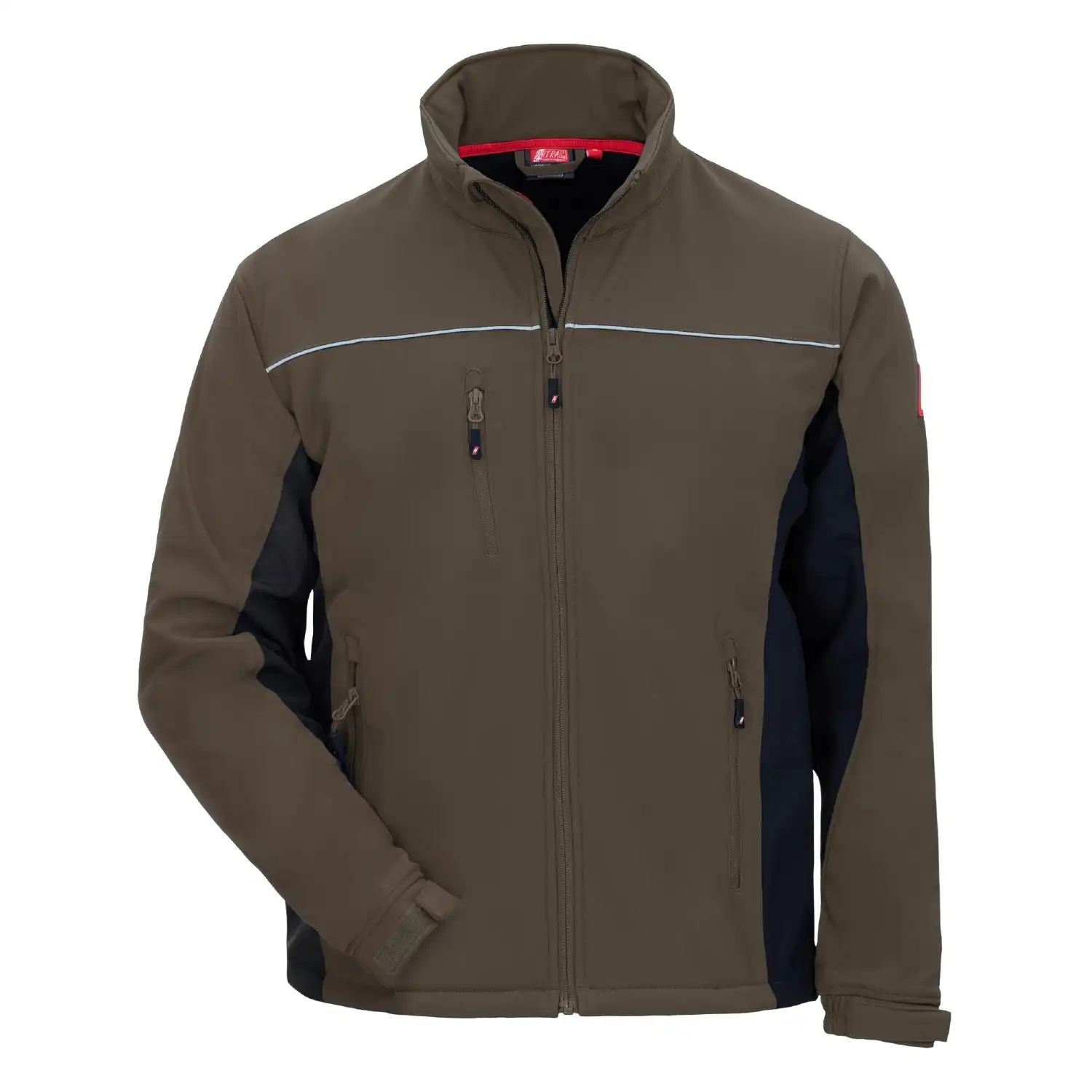Softshelljacke "MOTION TEX LIGHT" in braun/schwarz, XXL - Thumbnail 1