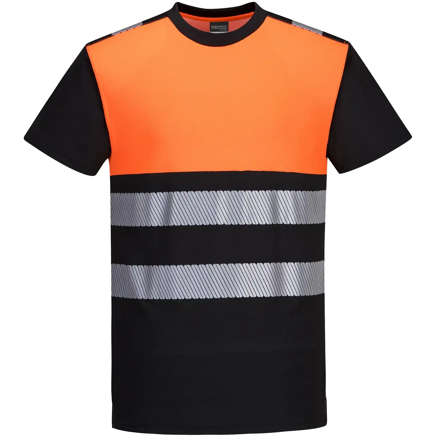 Warnschutz T-Shirt "PW311" PW3 Kl. 1 in schwarz/orange, L - Thumbnail 1