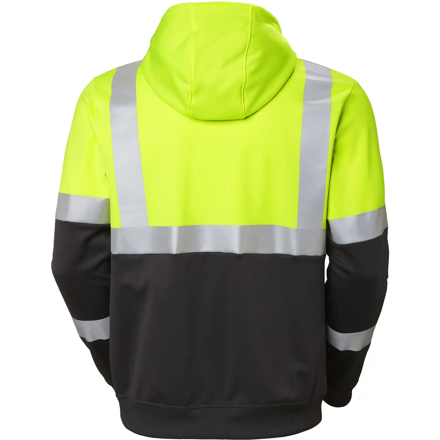 Warnschutz Kapuzen-Sweatjacke "ADDVIS" UV-Schutz in gelb/schwarz, M - Thumbnail 2
