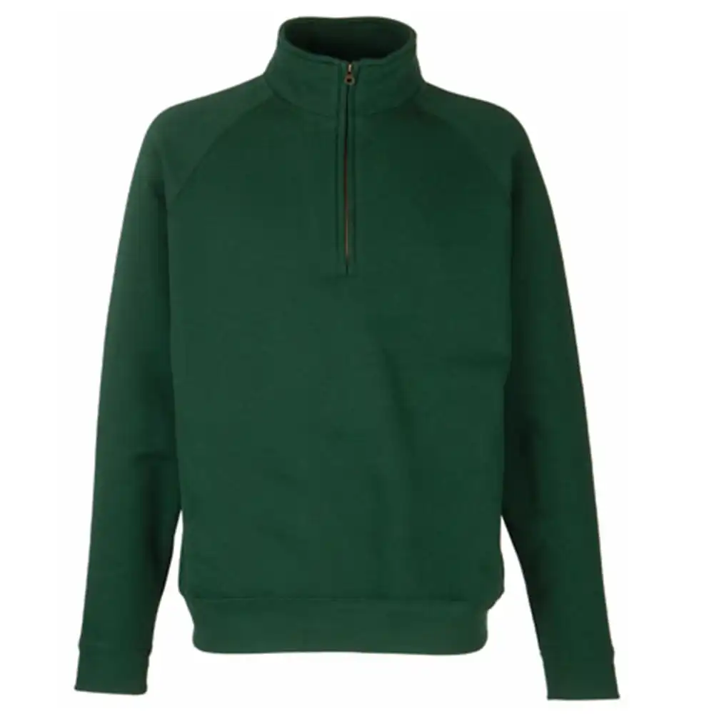 Zip-Sweatshirt "F382" Premium Raglan in bottle green, L - Thumbnail 1