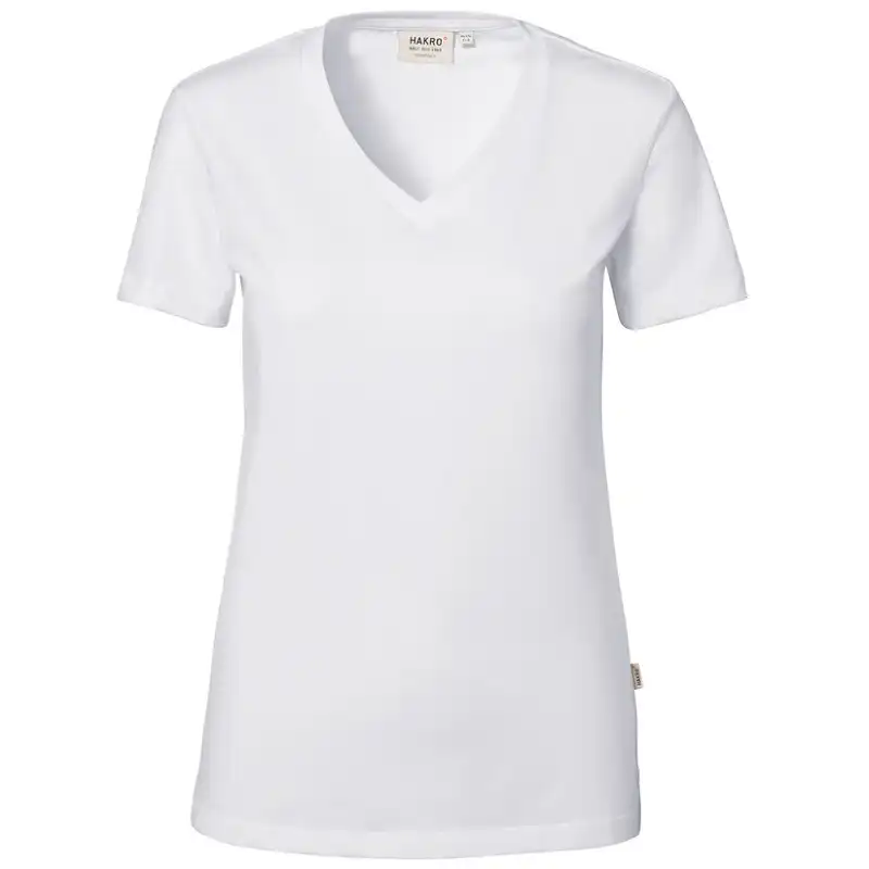 Damen V-Shirt Stretch 172 in L, Weiß - Thumbnail 1