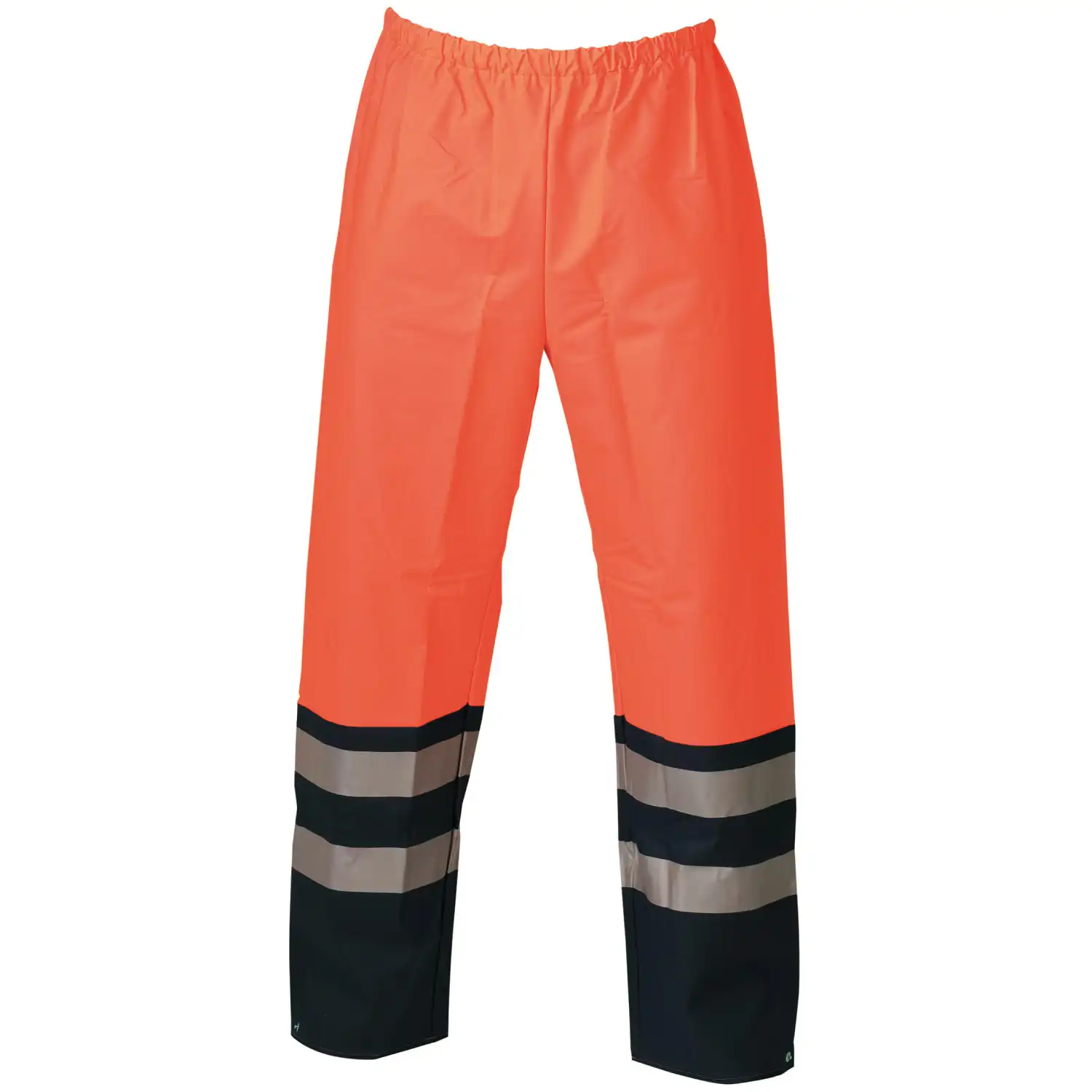 Warnschutz PU Regenhose "072400R" Visible Kl. 1 in fluororange/navy, XS - Bild 1
