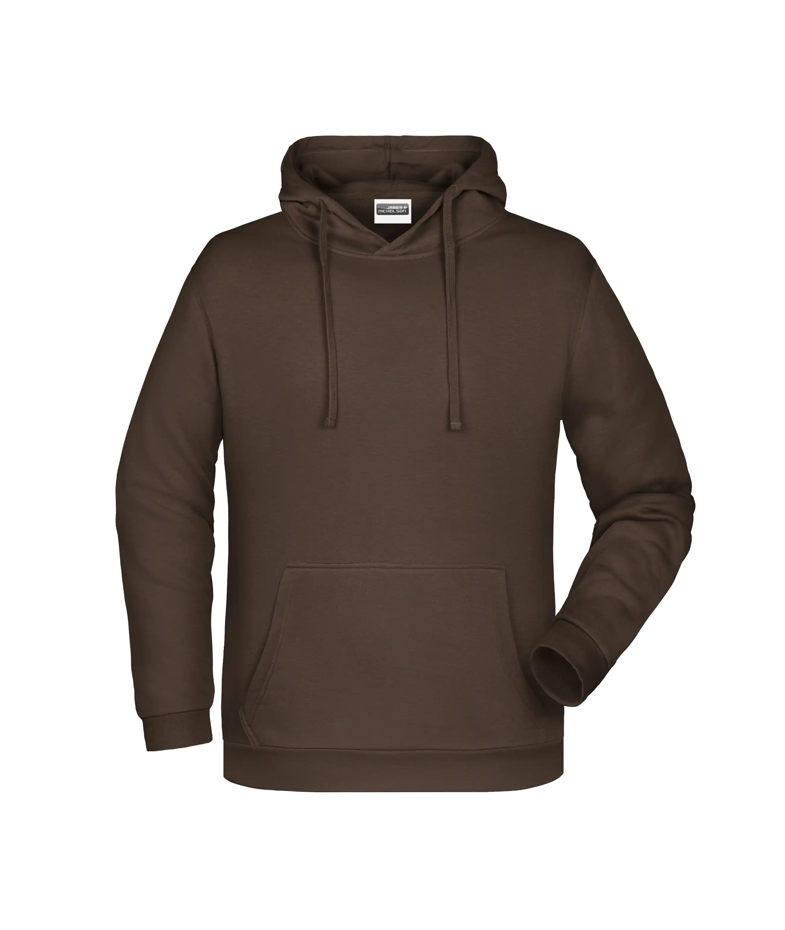 Herren Basic Hoody Men "JN796" in brown, M - Bild 1