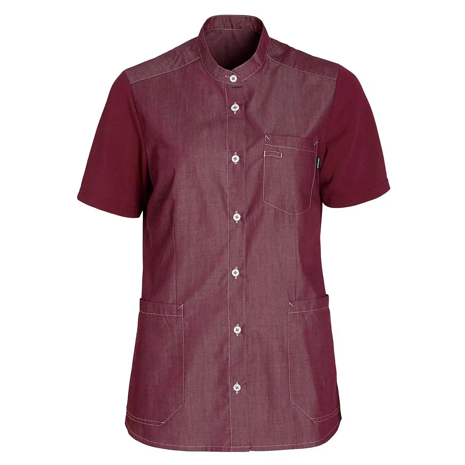 Damen Kasack "15314" Piquée in bordeaux, L - Thumbnail 1