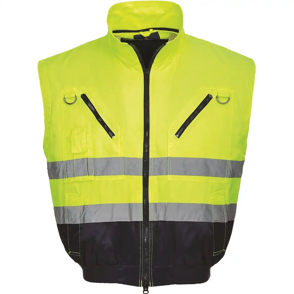 Warnschutz Pilotenjacke 3in1 "PJ50" in gelb/marine, L - Thumbnail 2