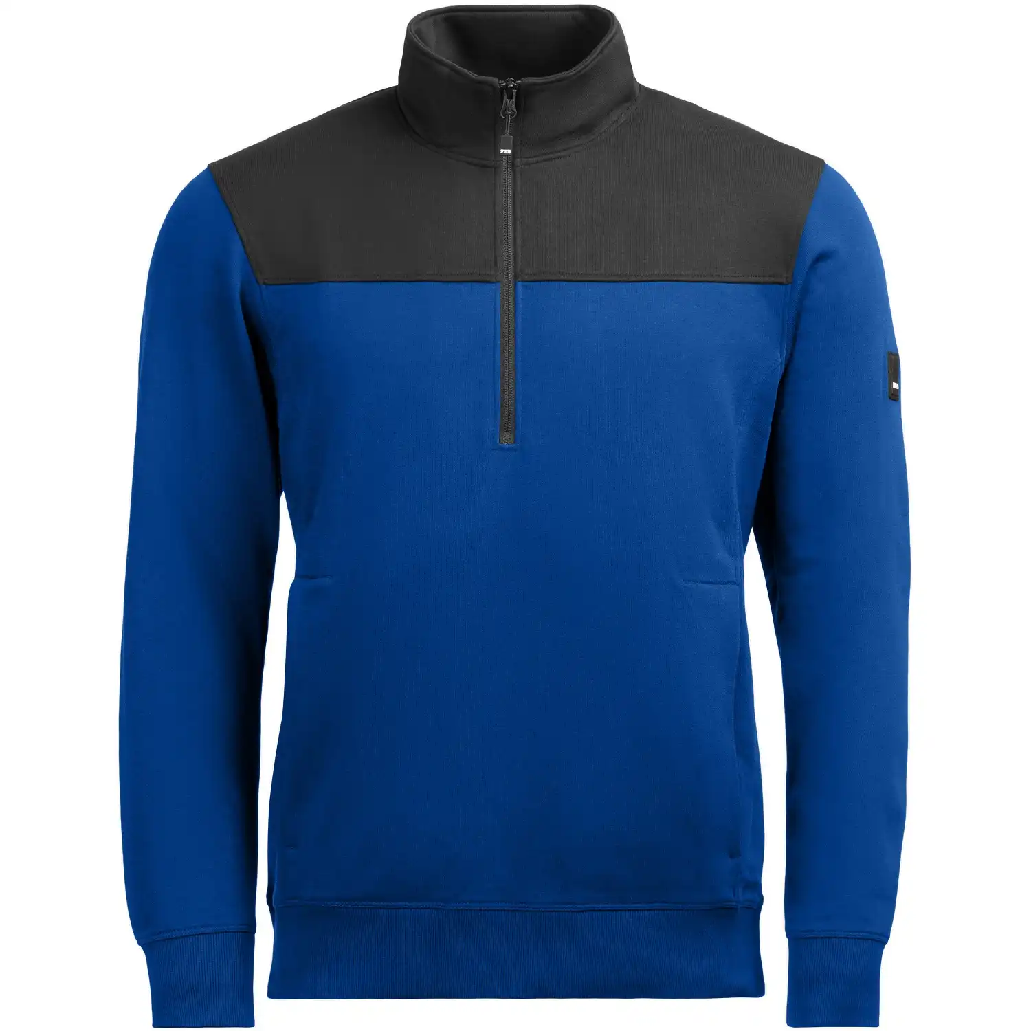 Zip-Sweatshirt "ROB" in royalblau/schwarz, L - Bild 1