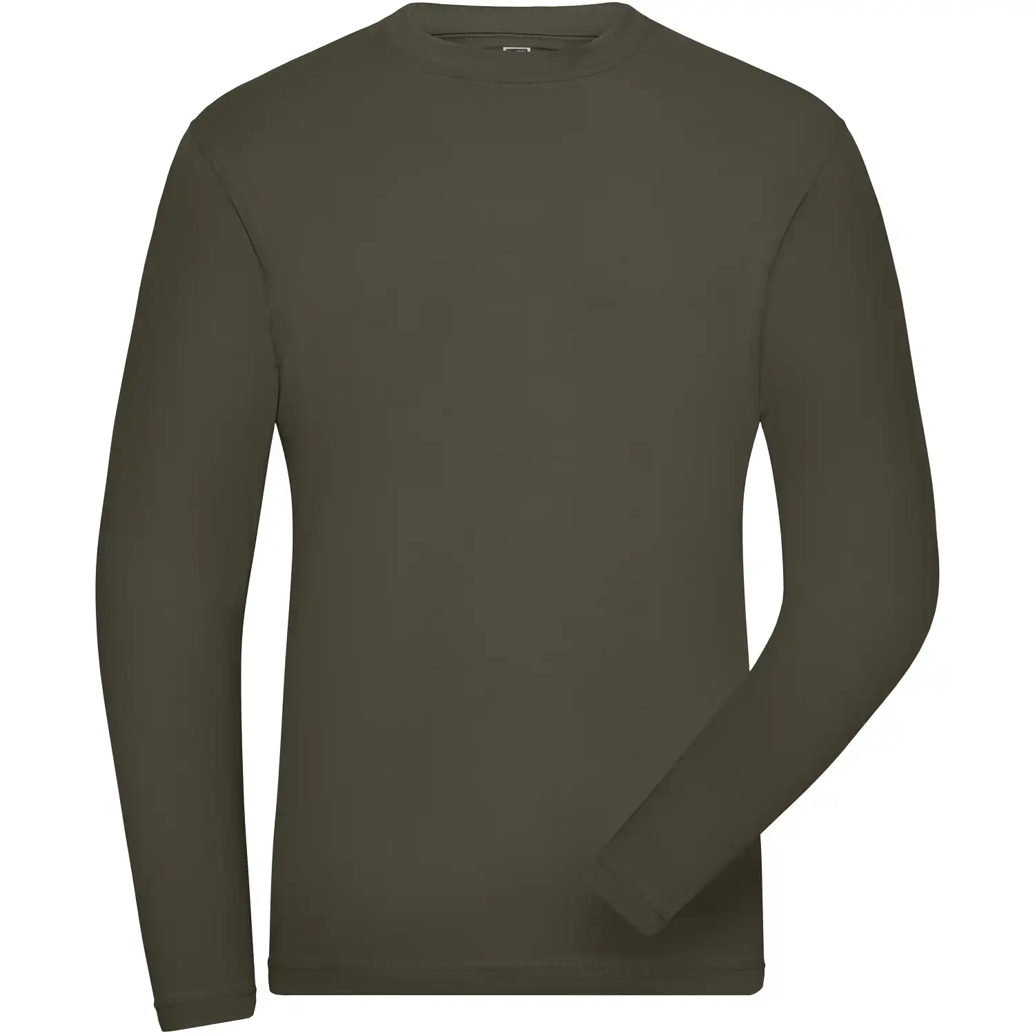 Bio Stretch Langarmshirt "JN1804" UV-Schutz in olive, M - Bild 1