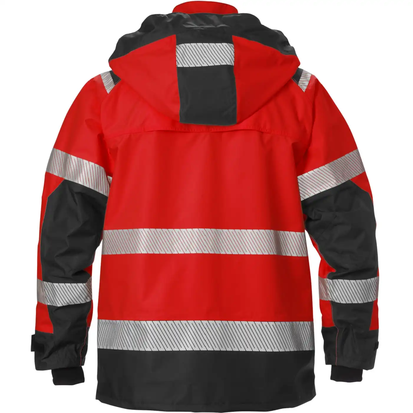 Warnschutz Regenjacke "4515 GTT" in rot/schwarz, M - Thumbnail 2