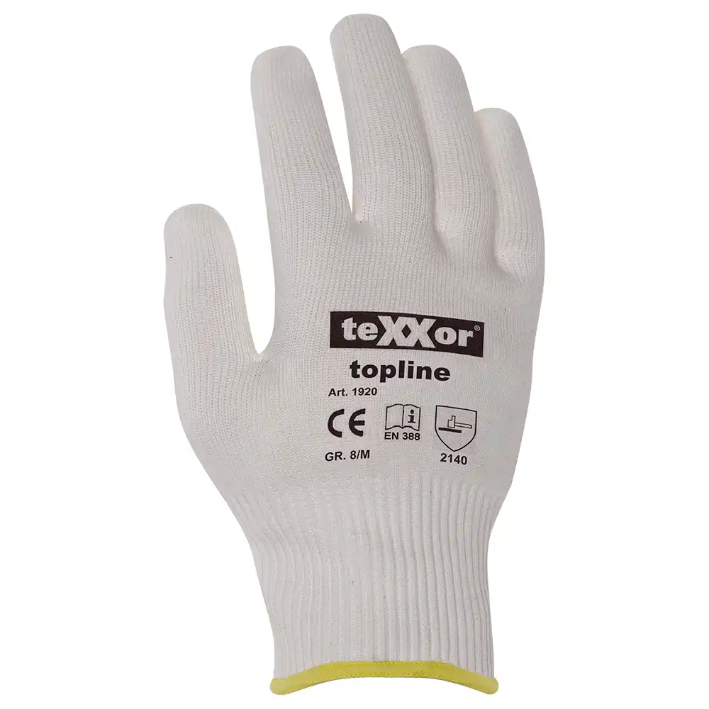 Nylon-Feinstrickhandschuhe "1920" fusselfrei weiß  in 7 (S) - Bild 1