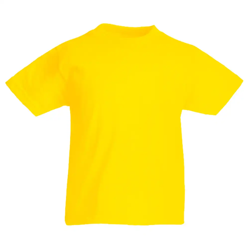 Kinder T-Shirt "F140K" 100% Baumwolle Valueweight in yellow, 104 - Thumbnail 1