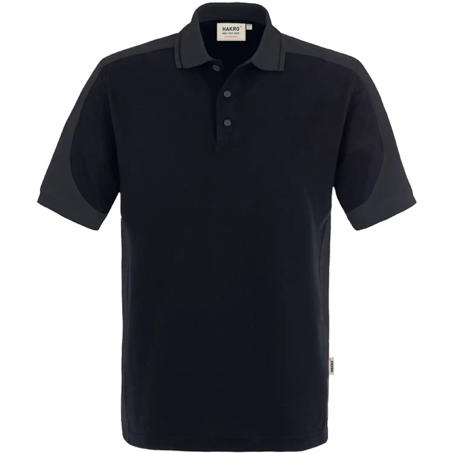 Polo-Shirt "PERFORMANCE CONTRAST" 839 in schwarz, L - Thumbnail 1