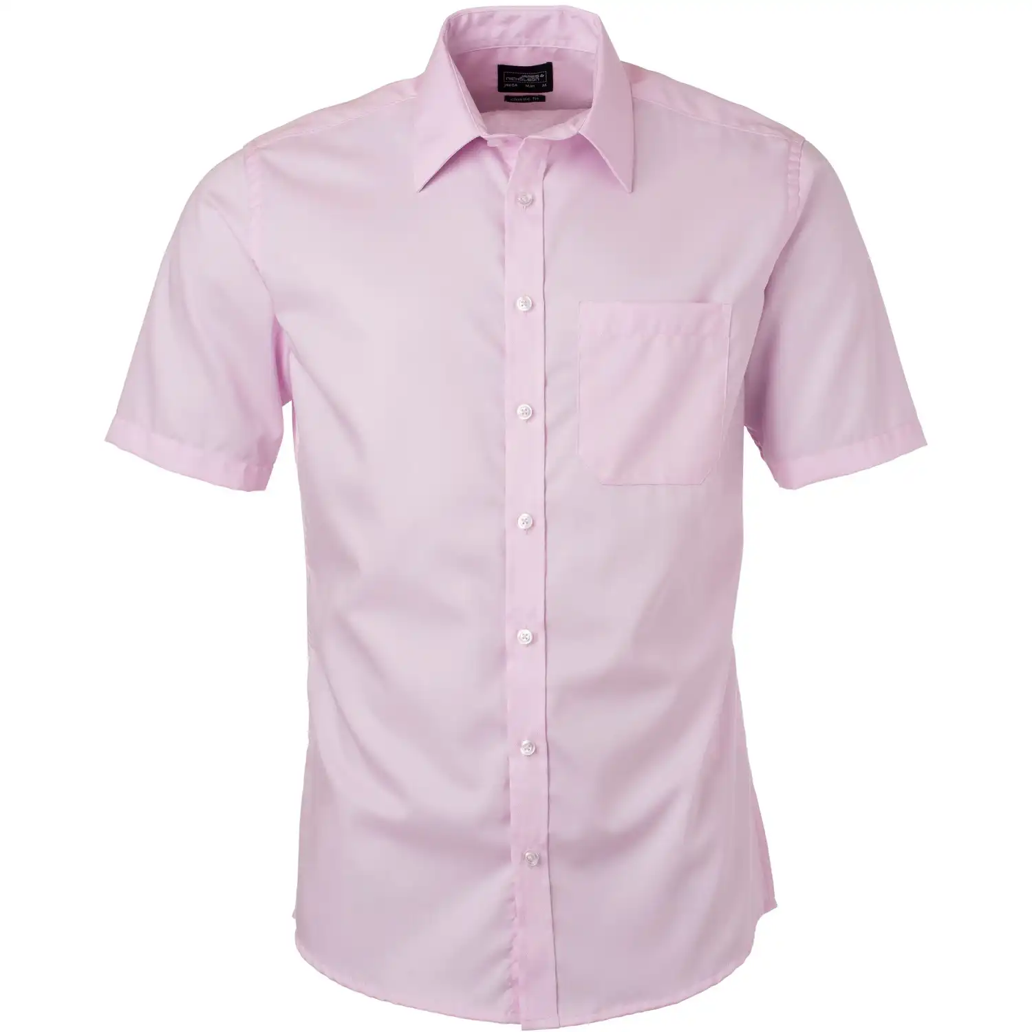 Hemd Micro-Twill kurzarm "JN684" in light-pink, 3XL - Bild 1