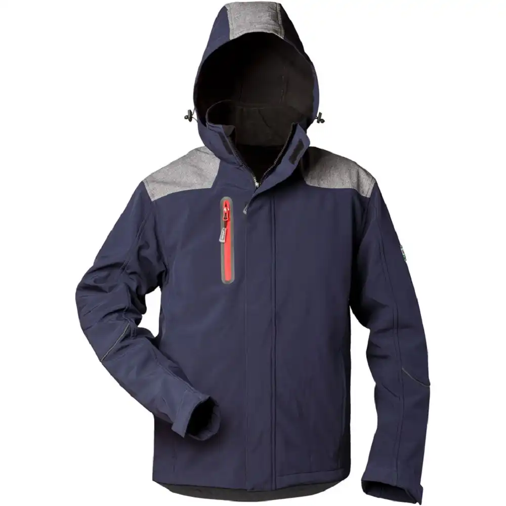 Softshelljacke mit Reflex-Einsätzen in marine/grau, XS - Thumbnail 1