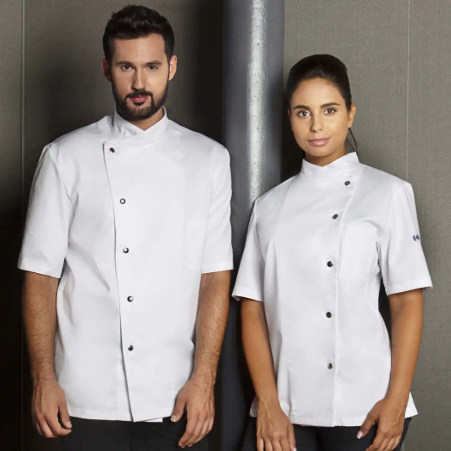 Damen Kochjacke Greta "JF 4" in 48, Weiß - Thumbnail 8