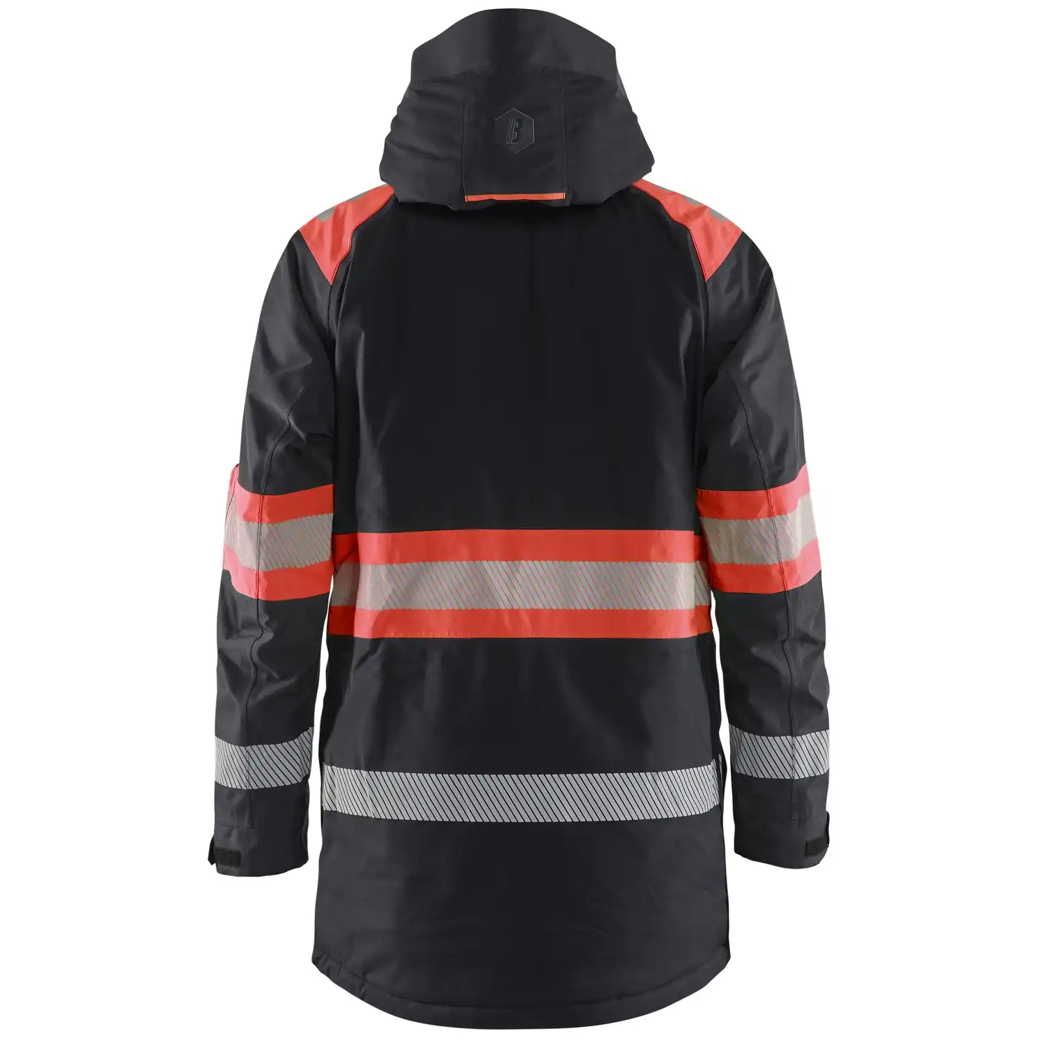 Warnschutz Winterparka Kl. 1 "4485" in schwarz/rot, 3XL - Thumbnail 2