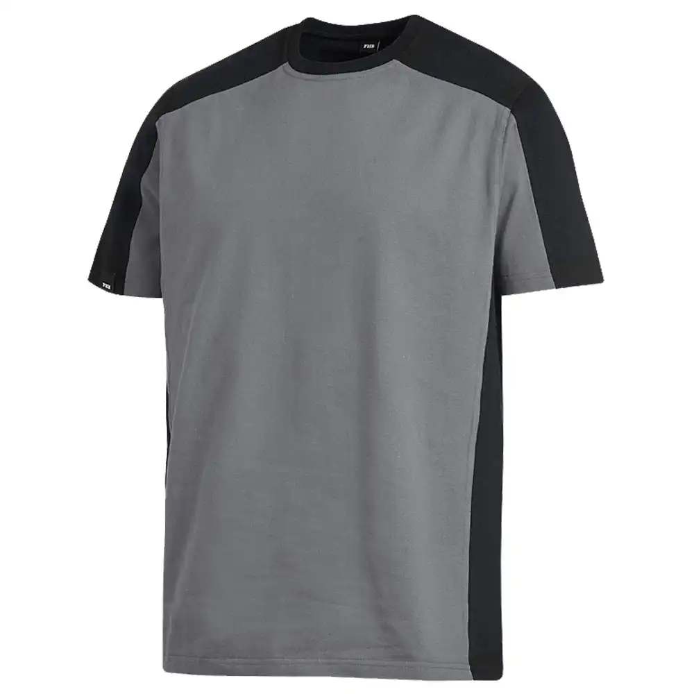 T-Shirt zweifarbig "MARC" in grau/schwarz, L - Thumbnail 1