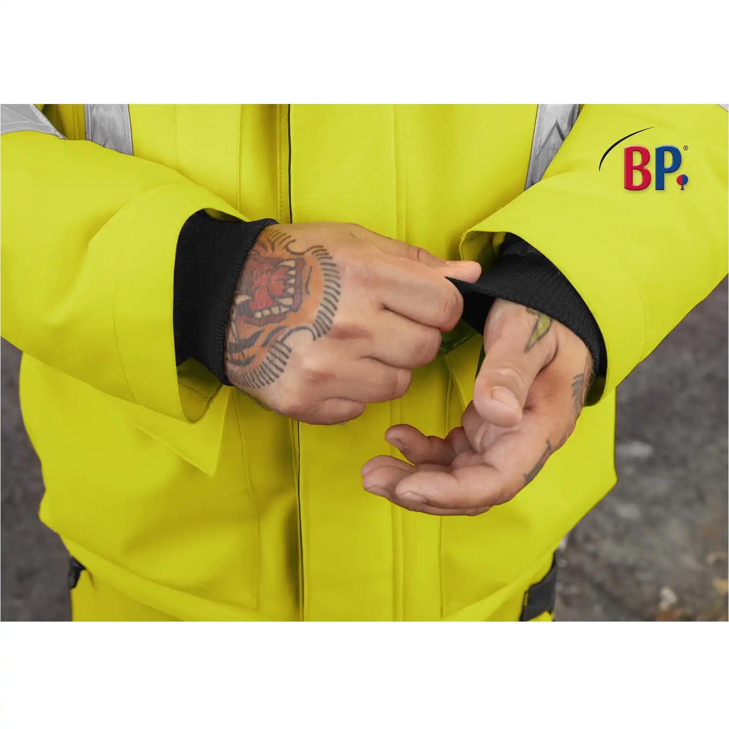 Warnschutz Winterjacke "2033-880" in warnorange/anthrazit, 3XL - Thumbnail 6